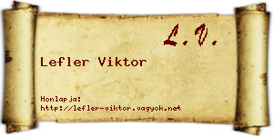 Lefler Viktor névjegykártya