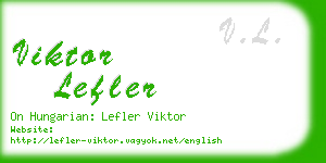 viktor lefler business card